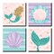 Big Dot of Happiness Let's Be Mermaids - Kids Room, Nursery Decor and Home Decor - 11 x 11 inches Nursery Wall Art - Set of 4 Prints for baby's room